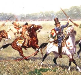 Painting of Battle of Plum Creek