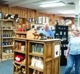 shoppers inside museum gift shop