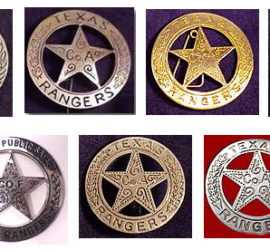 Seven circle star badges of varying shades of gold and silver.