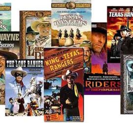 A collage of different movie and tv show poster related to the Texas Rangers.