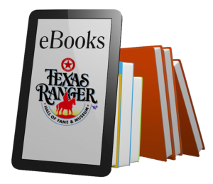 books stacked behind I-pad with E-Books logo