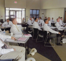 A group of Texas Rangers at a training.