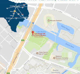 map of Texas with Museum location