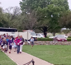 Visitors entering Museum