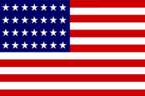 A United States flag graphic.