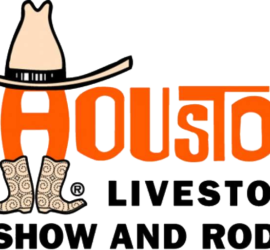 Houston rodeo logo with boots and hat