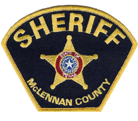 McLennan County Sheriff patch with gold star and letters