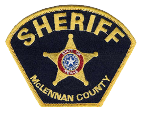 McLennan County Sheriff patch with gold star and letters