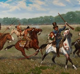 Painting of Battle of Plum Creek