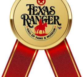 museum logo on gold award with red ribbon