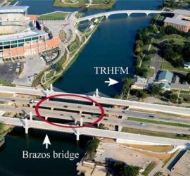 brazos river bridges circled in red