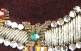 jeweled sword embroidery detail