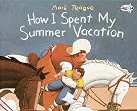 cover art featuring kid and cowboy on white horse