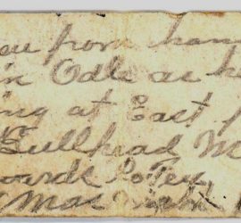 script on old yellowed paper
