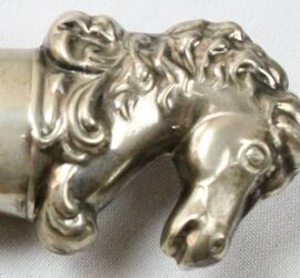 silver sculpted horse head