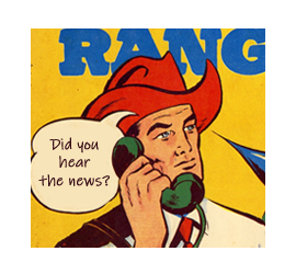 comic art of man in red hat talking on green phone